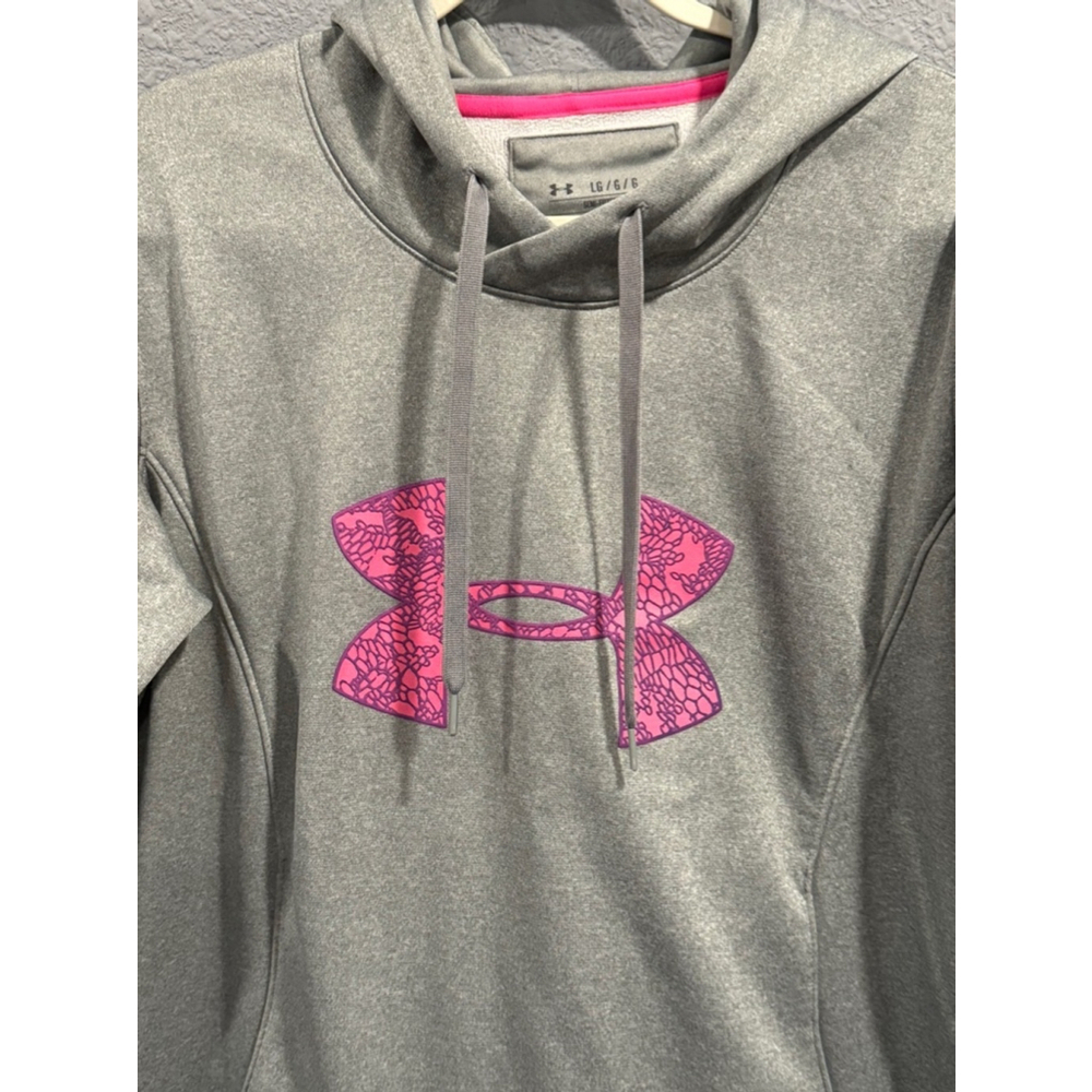 Under Armour Women's Gray & Pink Hoodie Size Large - Picture 7 of 12